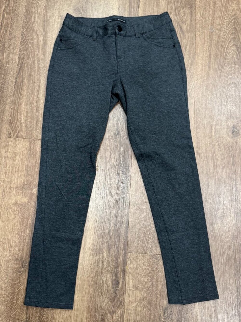 Maurices I AM SMART Pants S Regular Charcoal Gray Stretch Straight Leg